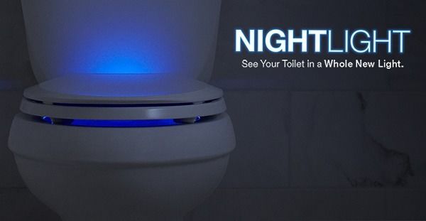 Lumilux Advanced 16-Color Motion Sensor LED Toilet Bowl Night Light, Internal Memory, Light Detection